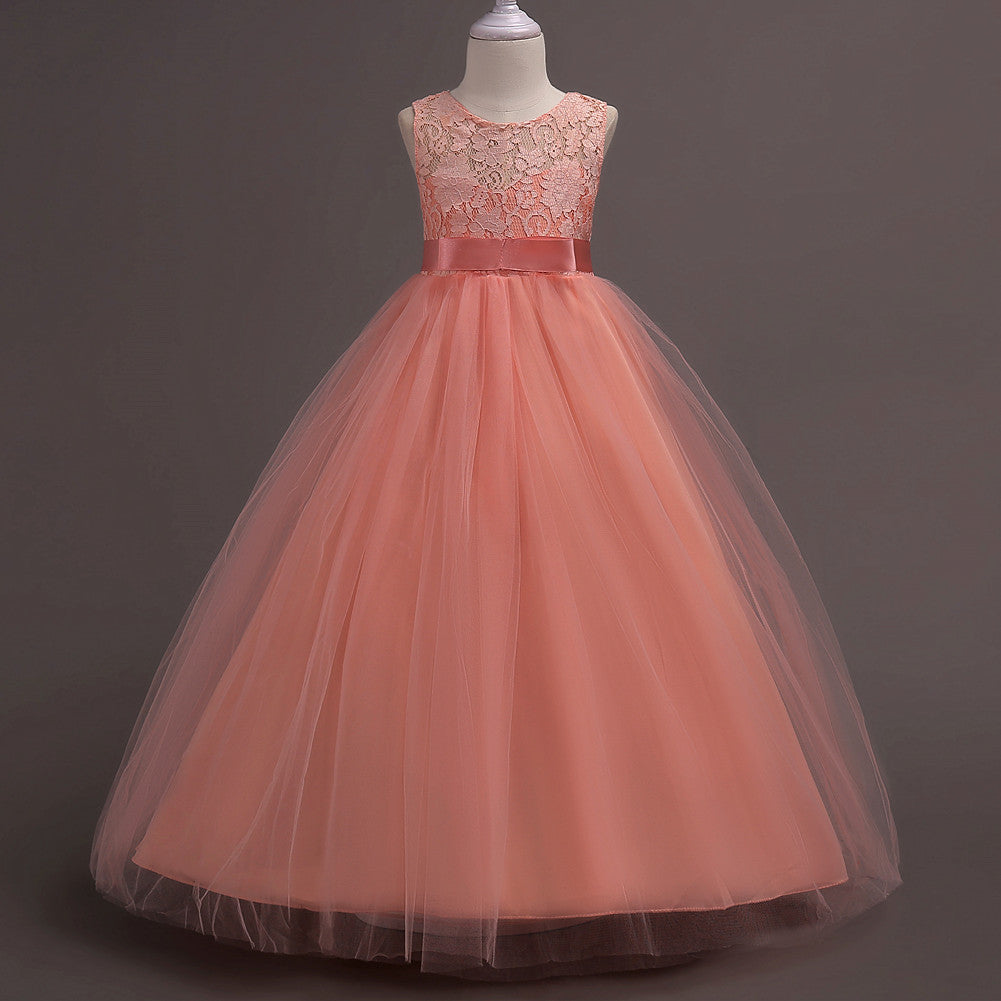Lace Bodice Tulle Ball Gown Flower Girl Dress