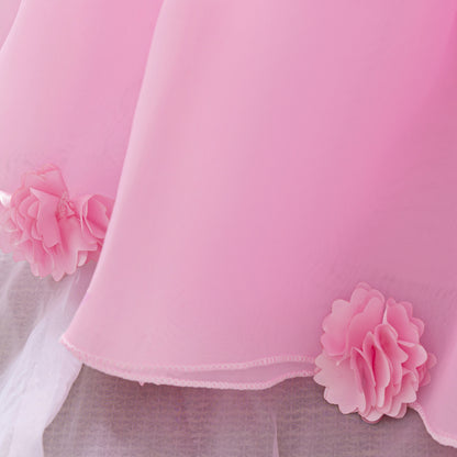 Baby & Toddler Giant Bow Satin & Organza Party Dress – Photo-Ready Statement Look (Detachable Back Bow)