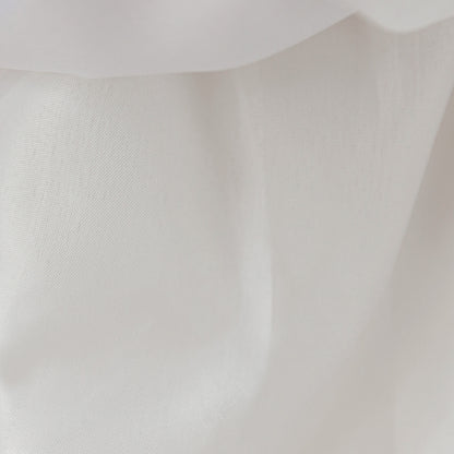 Blush Pink Satin Flower Girl Dress with Pearl Neckline & Bow Back