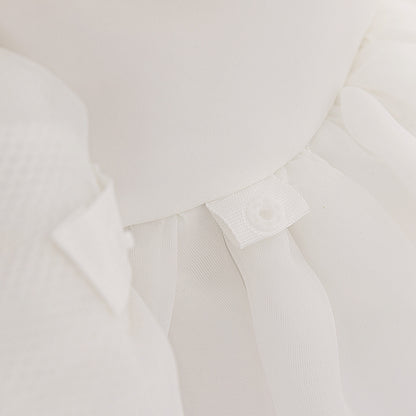 Baby & Toddler Giant Bow Satin & Organza Party Dress – Photo-Ready Statement Look (Detachable Back Bow)