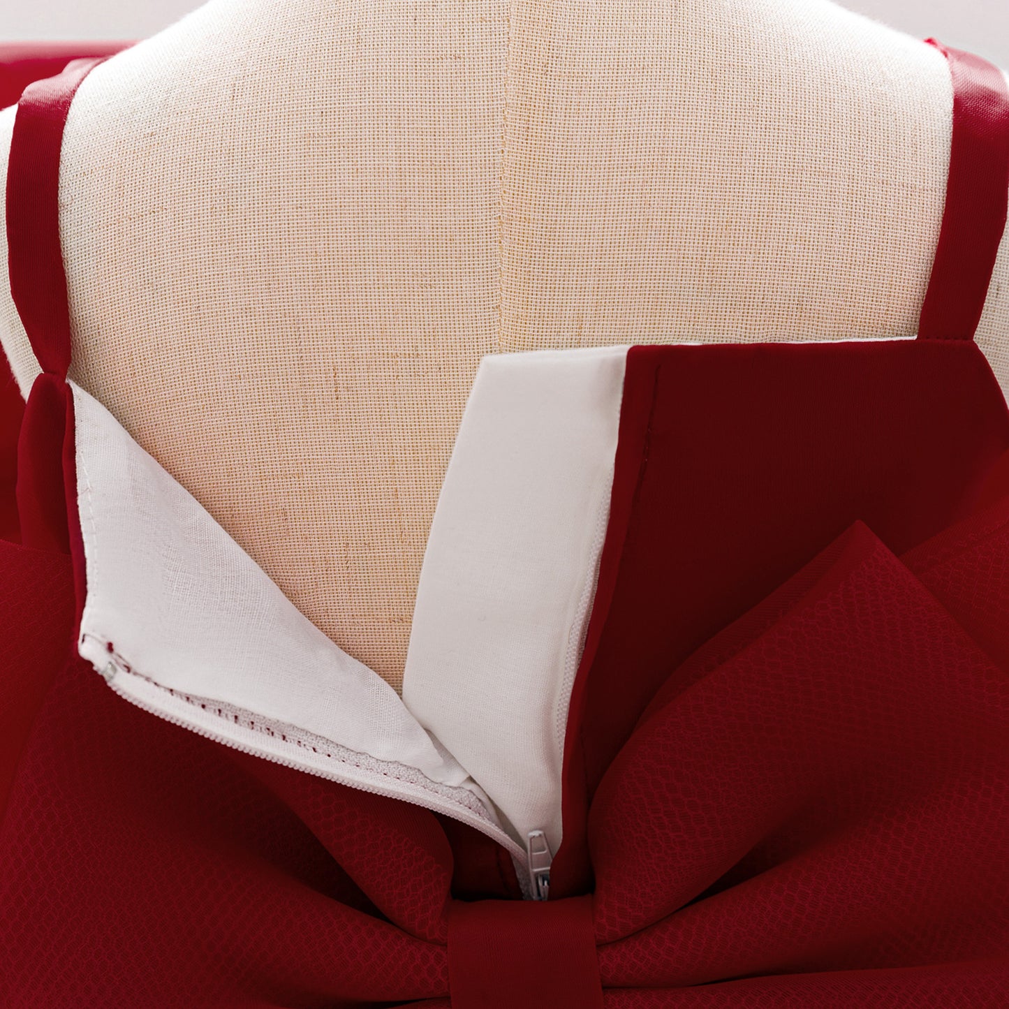 Baby & Toddler Giant Bow Satin & Organza Party Dress – Photo-Ready Statement Look (Detachable Back Bow)