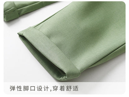 Sage Green Boys Braces Pants Set for Garden Weddings – Stretch Cotton Shirt & Bow Tie (4-Piece)