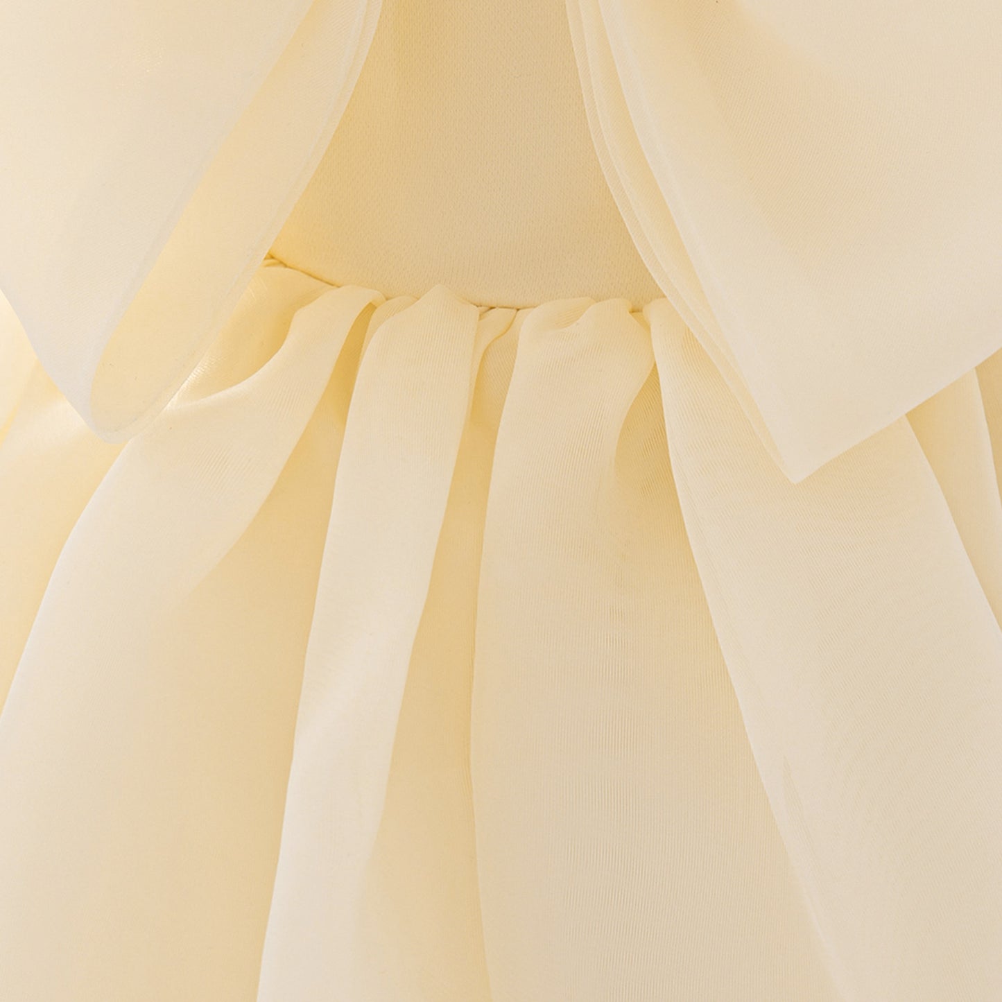 Baby & Toddler Giant Bow Satin & Organza Party Dress – Photo-Ready Statement Look (Detachable Back Bow)
