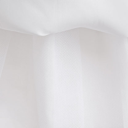 Girls Polka Dot Puff Sleeve High-Low Party Dress – Organza Overlay & Satin Lining