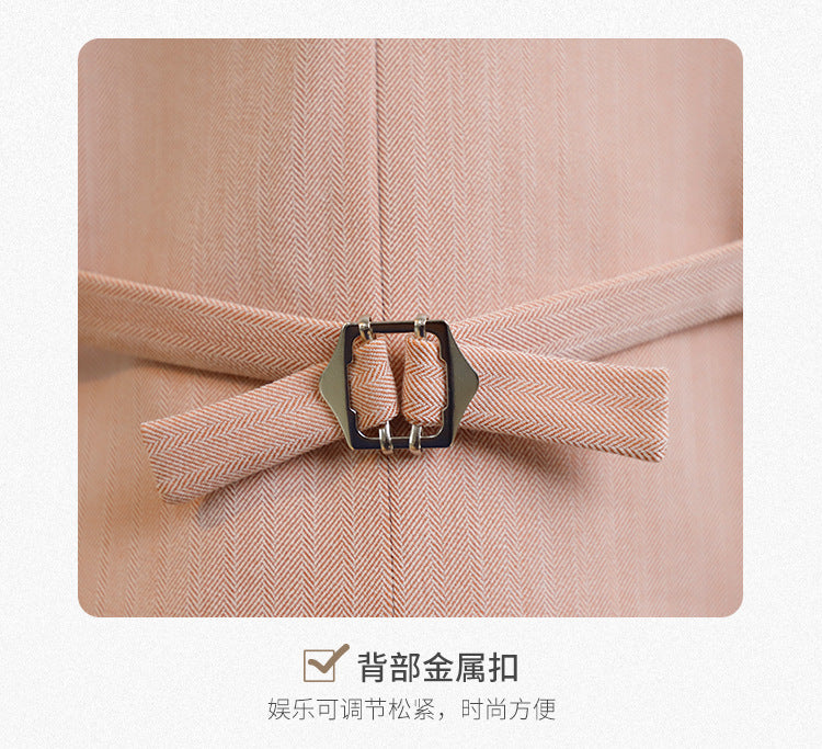 Boys Beige Vest & Shorts 5-Piece Wedding Outfit Set – Cotton Shirt, Bow Tie & Boutonniere