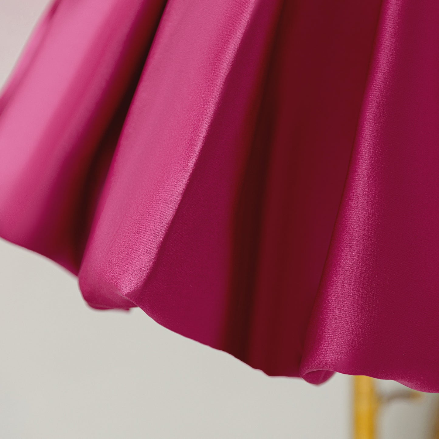 Blush Pink Satin Flower Girl Dress with Pearl Neckline & Bow Back