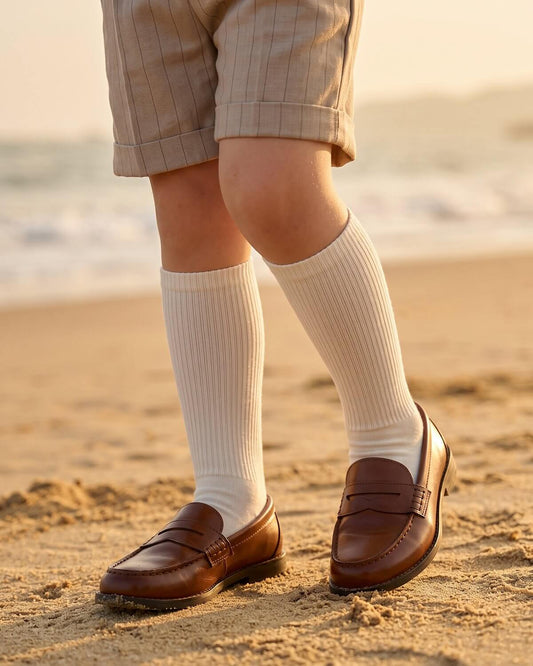 Classic Wedding Knee-High Sock Trio (Set of 3) Cotton Pure Color